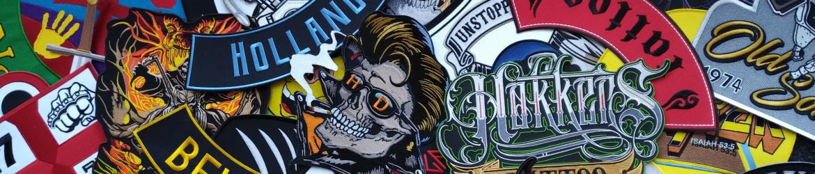 backpatch back-emblem biker patches siderocker toprocker skull-badge