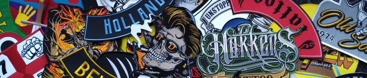 backpatch rugembleem biker patches siderocker emblemen badges rug schedel badge